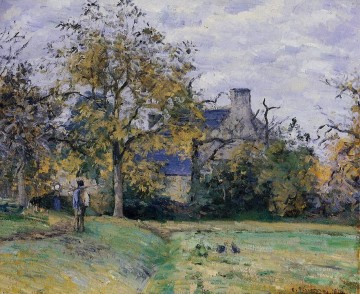 piette s home on montfoucault 1874 Camille Pissarro scenery Oil Paintings